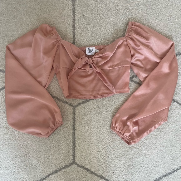 Princess Polly Pink Crop Top - Picture 1 of 3